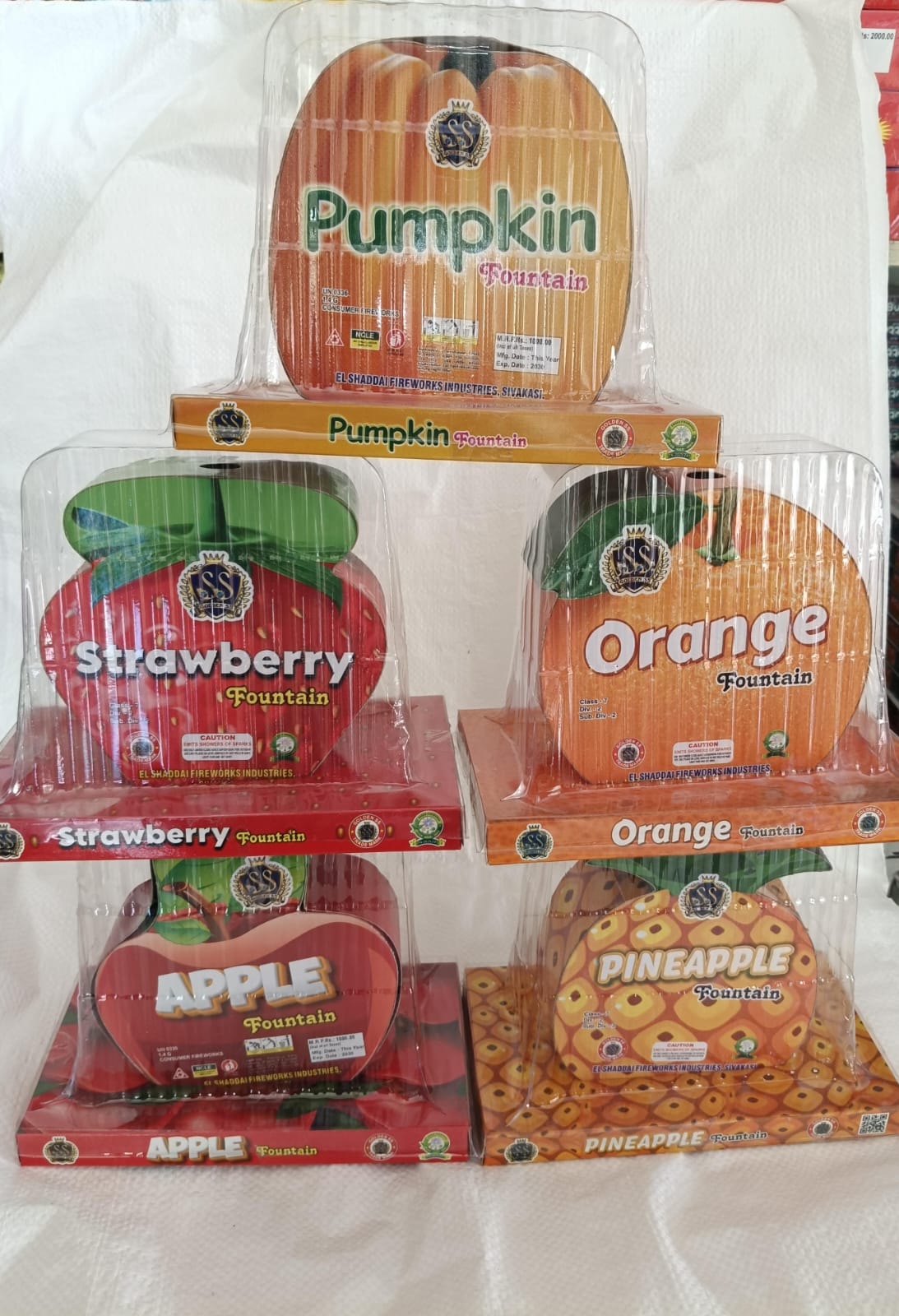 APPLE, ORANGE,PINEAPPLE, STRAWBERRY, PUMPKIN ( 1PCS)